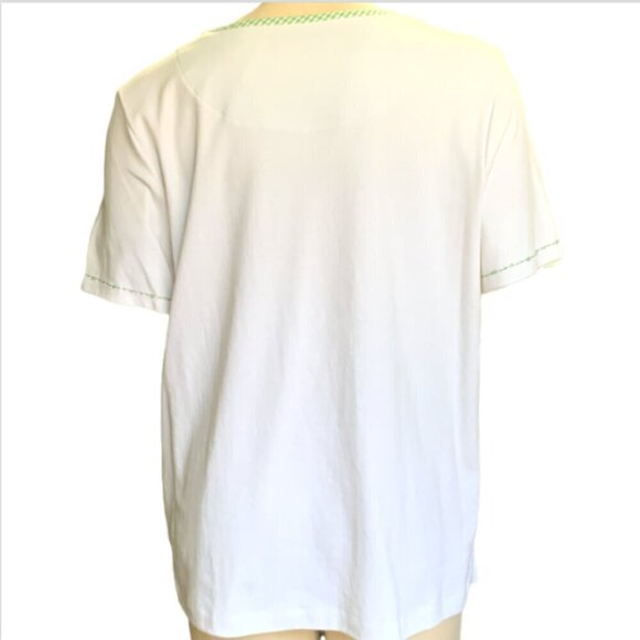 Alfred Dunner Square Neck Top Floral Embroidery Gingham Beaded Sequins M 33P - Picture 5 of 8